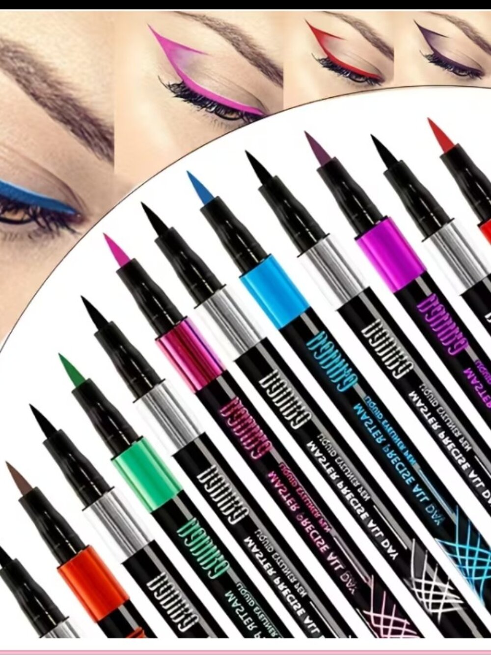 Array of Vibrant Liquid Colorful Eyeliner - Choose from 7 Colors